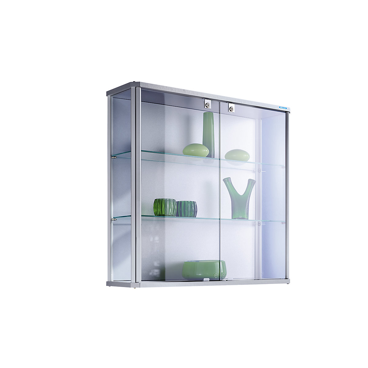 Designer wall mounted glass cabinet – eurokraft pro
