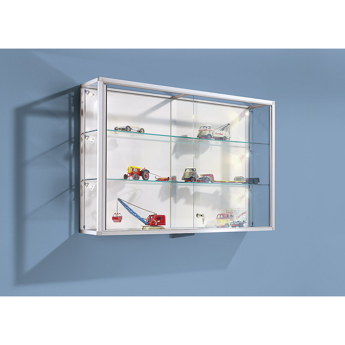 Wall mounted glass cabinet