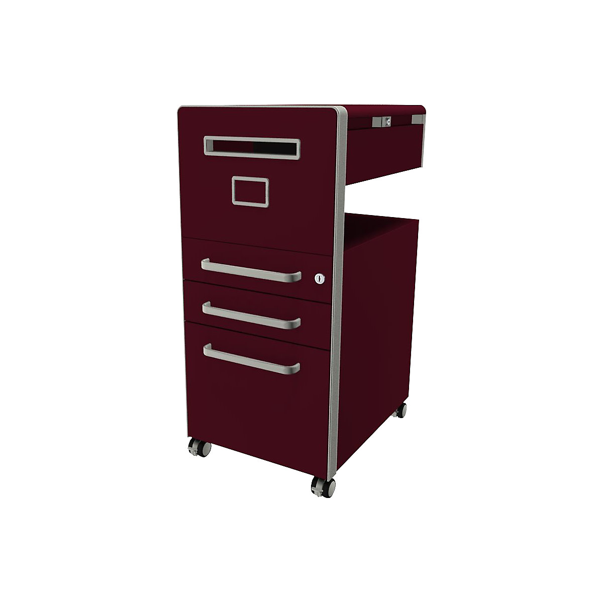 Bite™ pedestal furniture, with 1 pin board, opens on the left side – BISLEY (Product illustration 2)-1