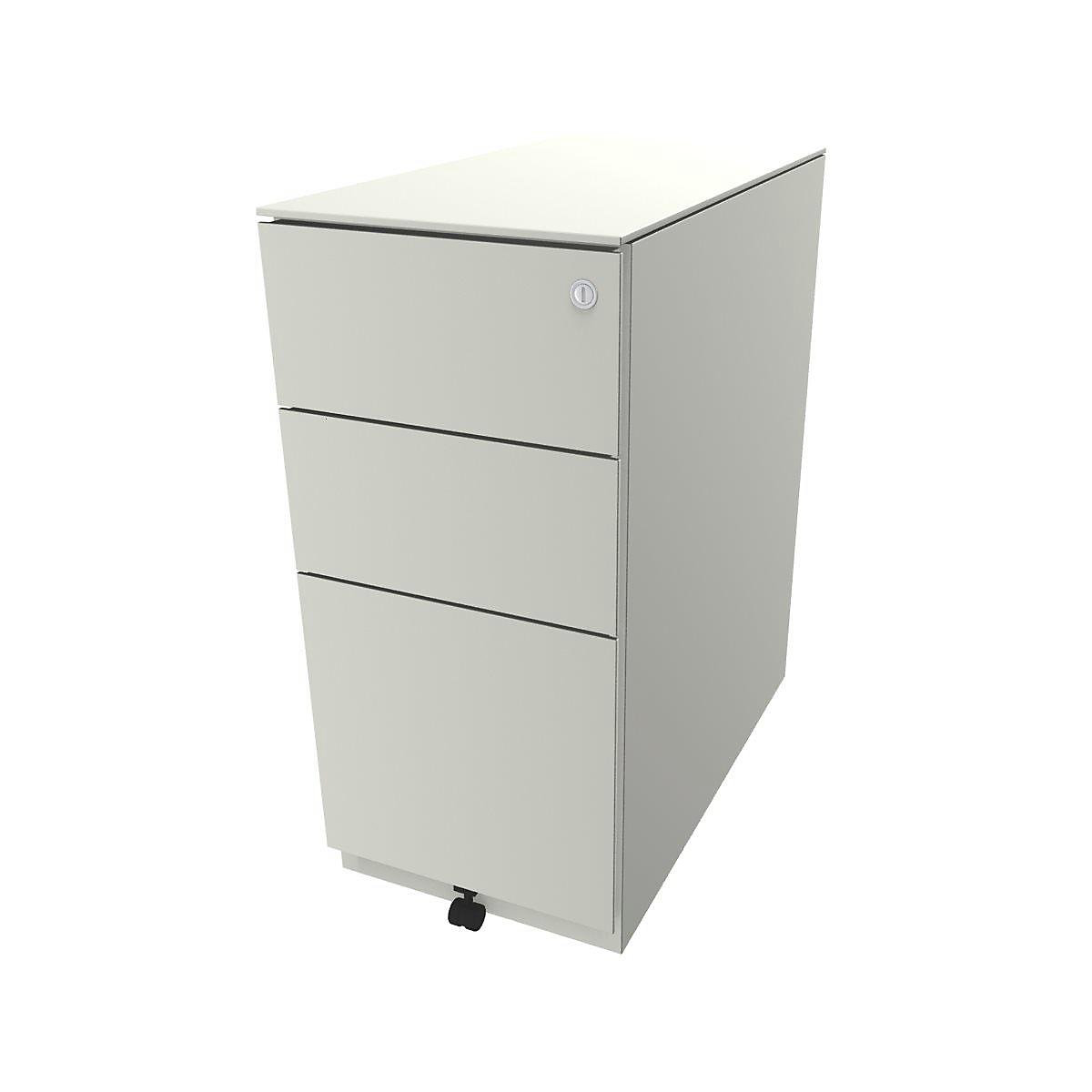 Note™ mobile drawer unit, with 2 universal drawers, 1 suspension file drawer – BISLEY, HxWxT 652 x 300 x 565 mm, with top, pure white-1