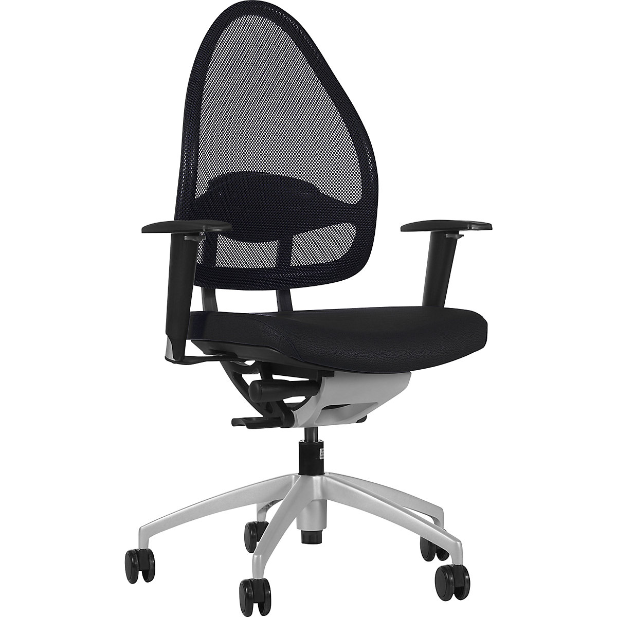 Designer office swivel chair, with net back rest - Topstar