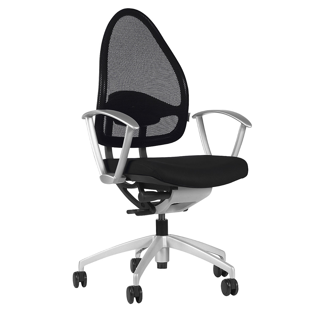 Designer office swivel chair, with net back rest – Topstar (Product illustration 2)-1