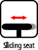 Sliding seat. Seat depth adjusted using locking sliding seat.