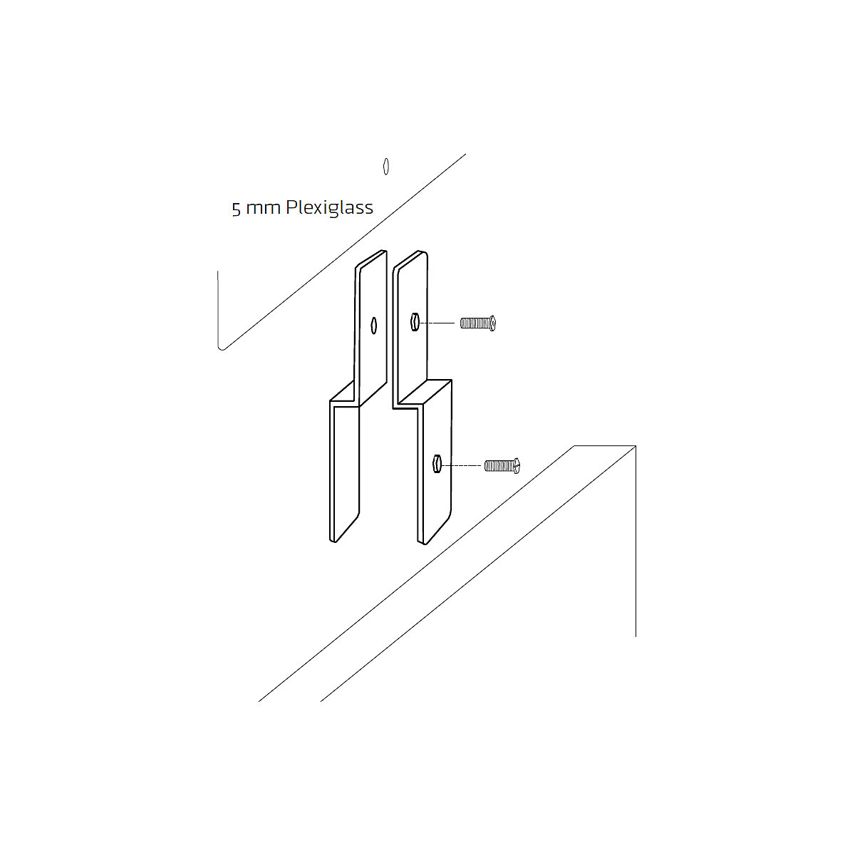 Hygiene protection panel for desk partitions (Product illustration 3)-2