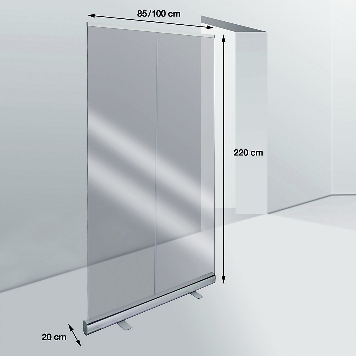 Roll-up hygiene protection partition (Product illustration 2)-1