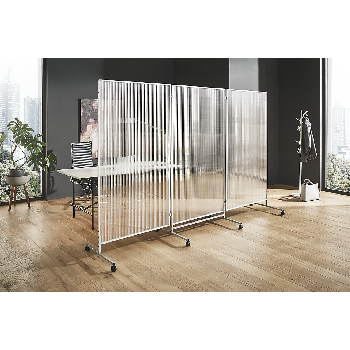 Room divider, transparent and mobile (Product illustration 6)-5