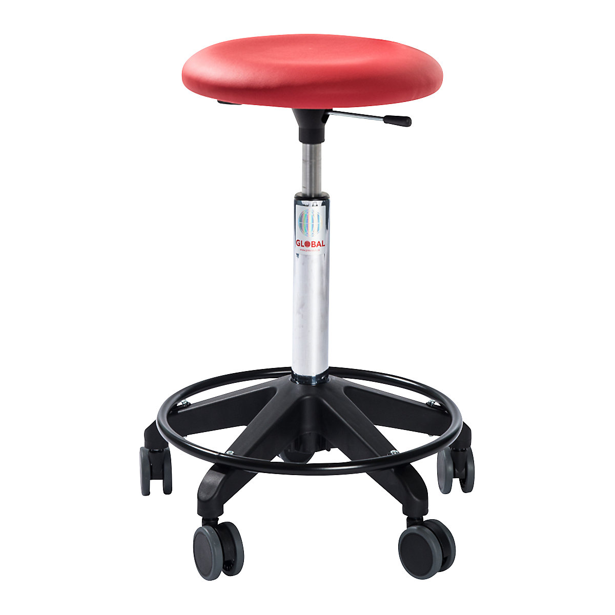 Industrial stool, height adjustable