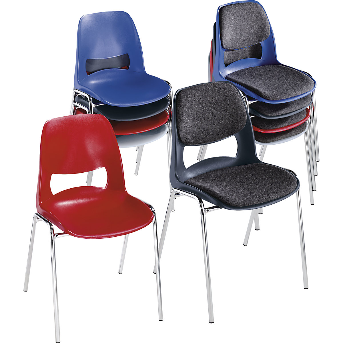 Stacking chair made of polypropylene (Product illustration 2)-1