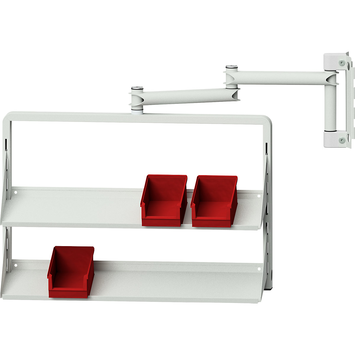 Base frame + swivel arm not included in delivery