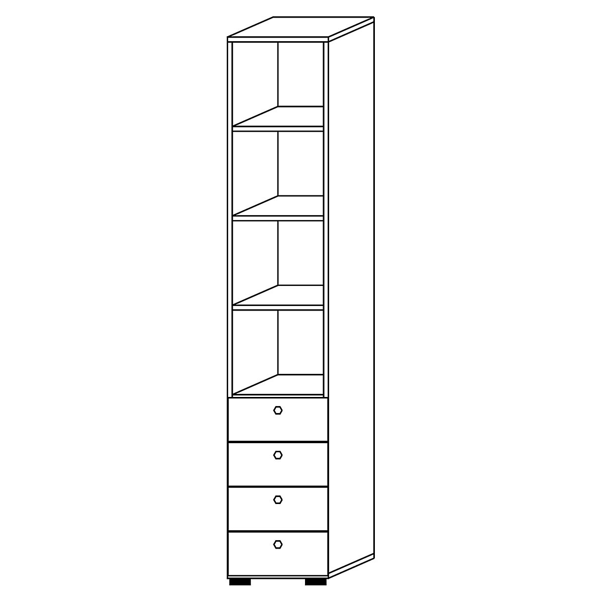 Combination cupboards ANNY – eurokraft pro (Product illustration 7)-6