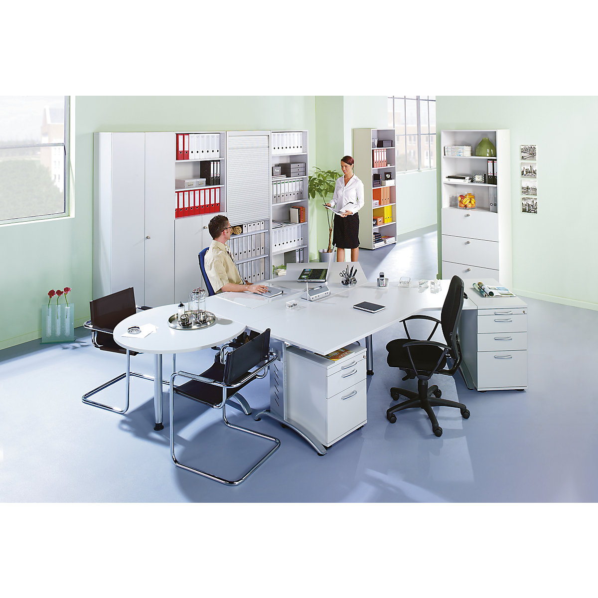 Office shelf unit ANNY – eurokraft pro (Product illustration 3)-2