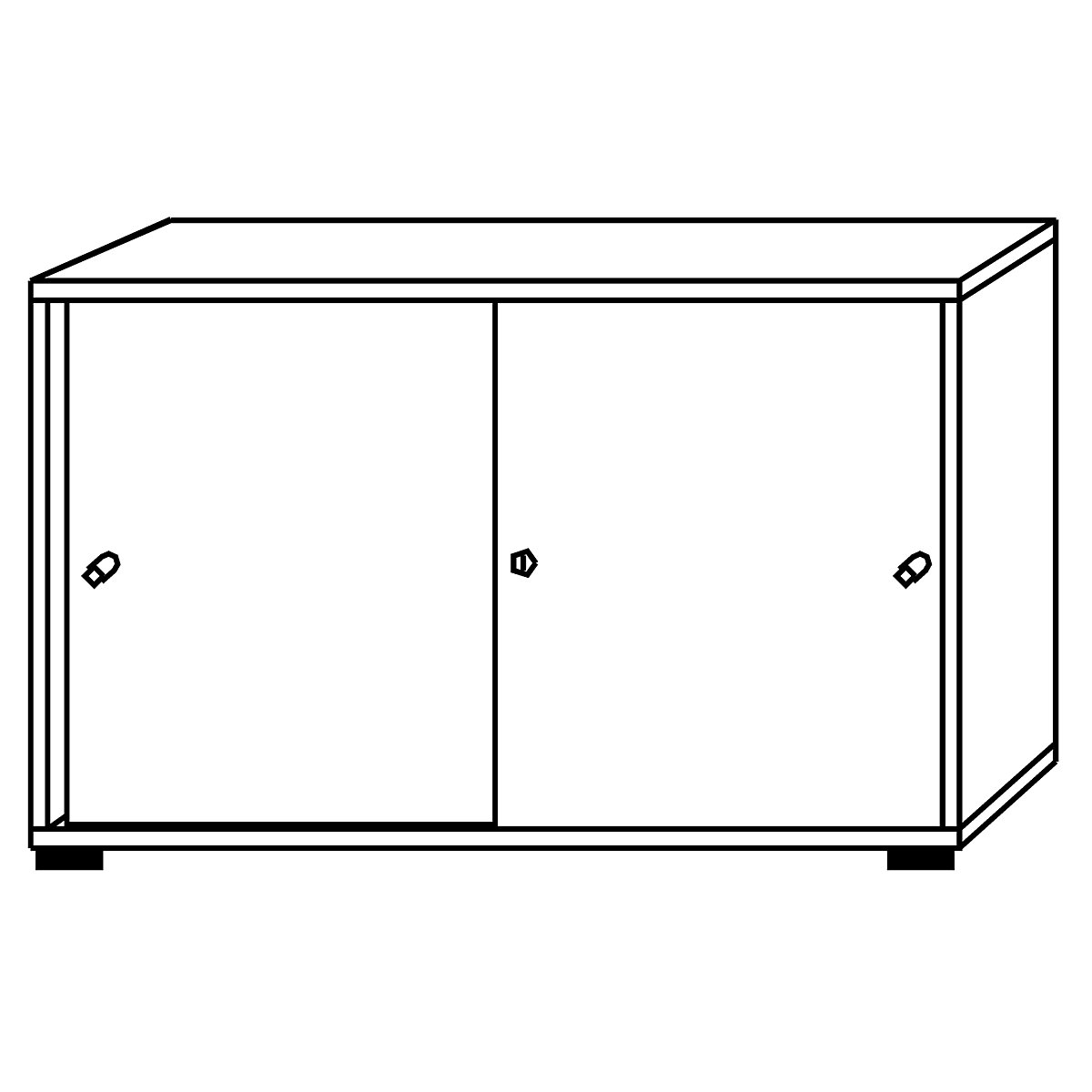 Sliding door cupboard ANNY – eurokraft pro (Product illustration 4)-3