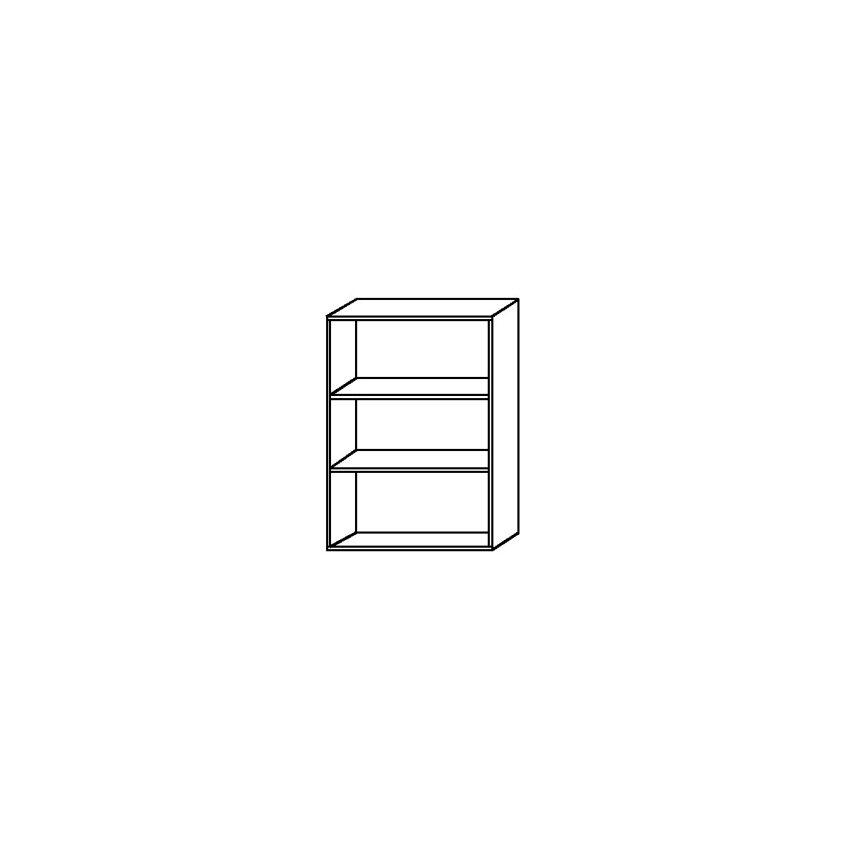 Office shelf unit BIANCA (Product illustration 3)-2