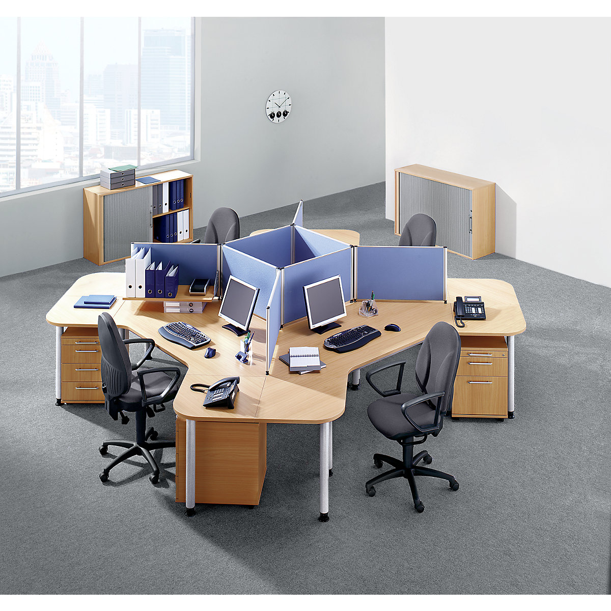 Office shelf unit CONTACT – eurokraft pro (Product illustration 4)-3