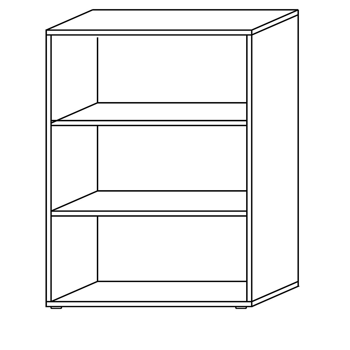 Office shelf unit CONTACT – eurokraft pro (Product illustration 2)-1