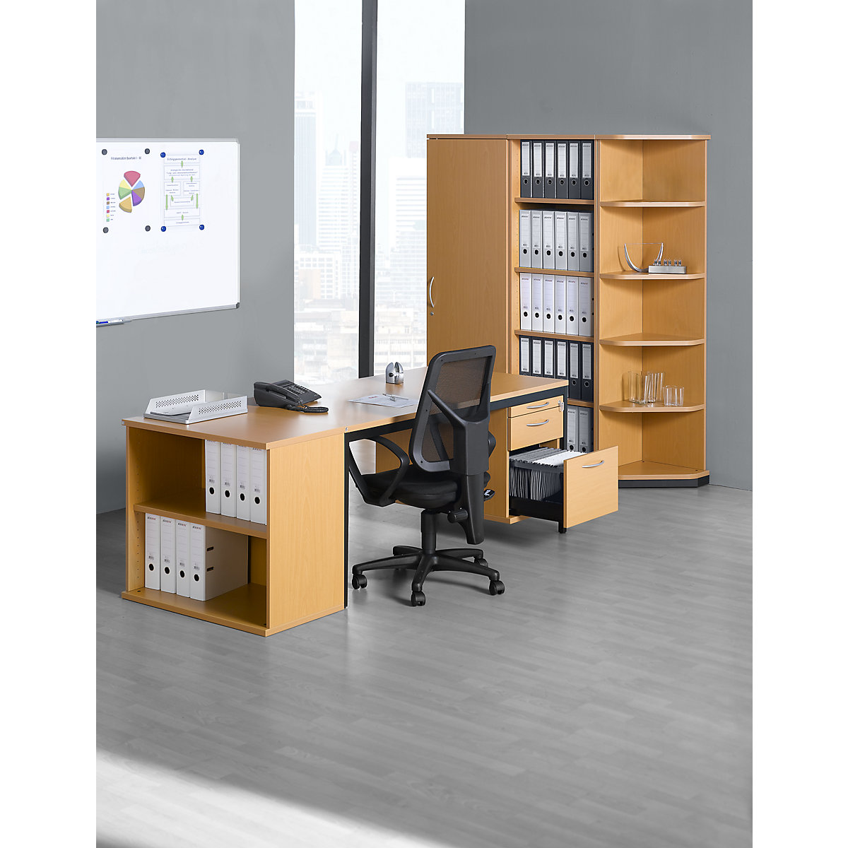 Office shelf unit LENA (Product illustration 4)-3
