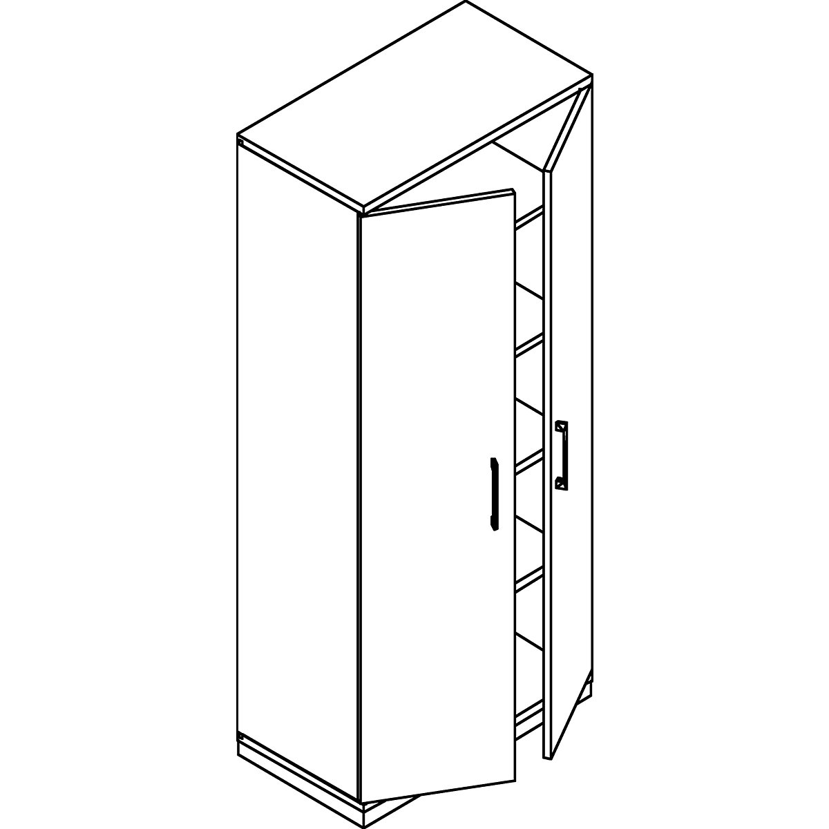 Double door cupboard P12 – eurokraft pro (Product illustration 2)-1