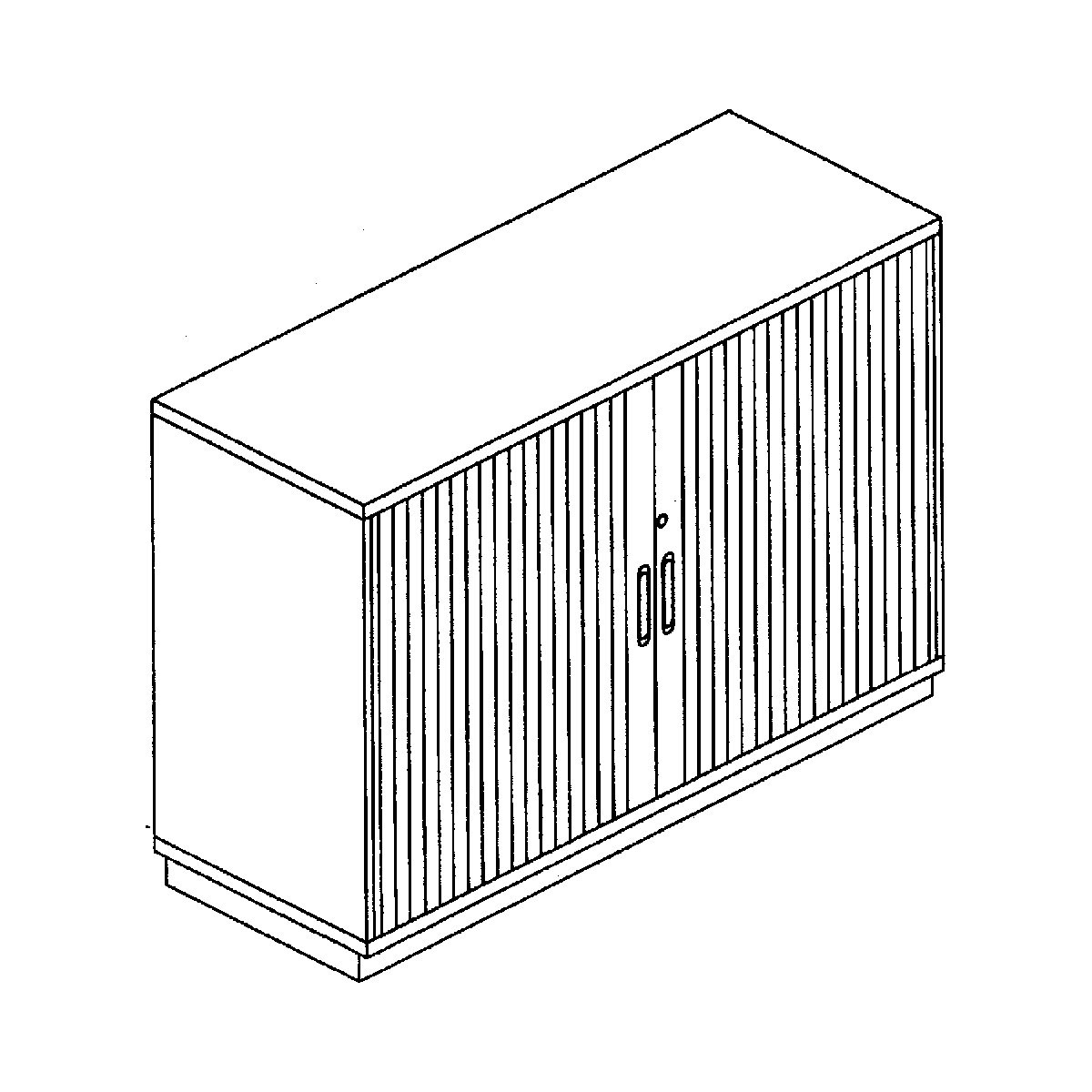 Horizontal roller shutter cupboard P12 – eurokraft pro (Product illustration 2)-1