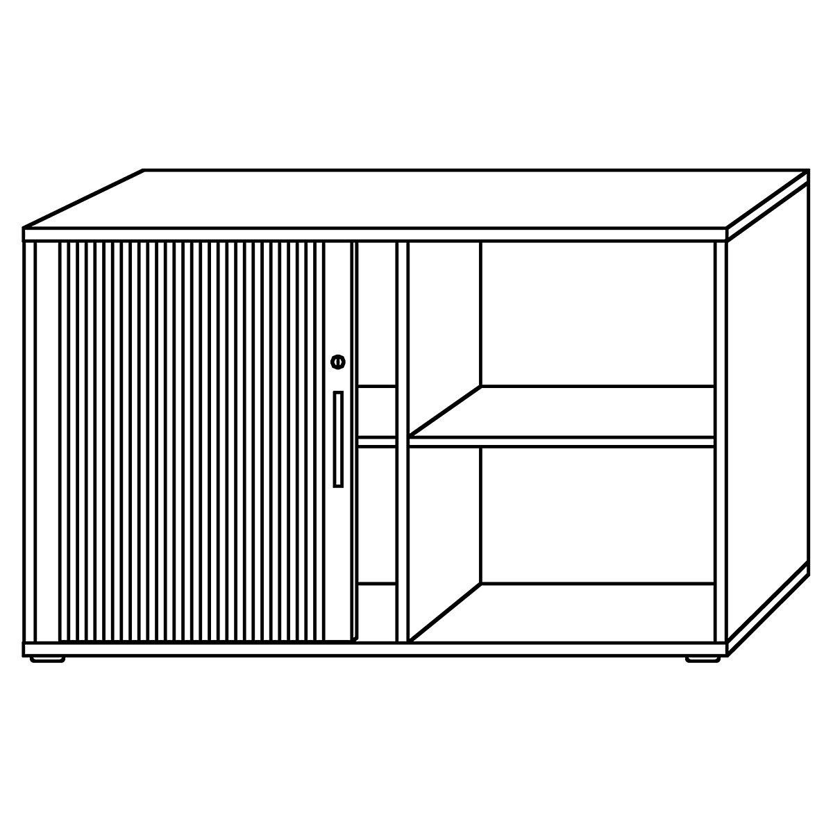 Roller shutter cupboard RENATUS – eurokraft pro (Product illustration 6)-5