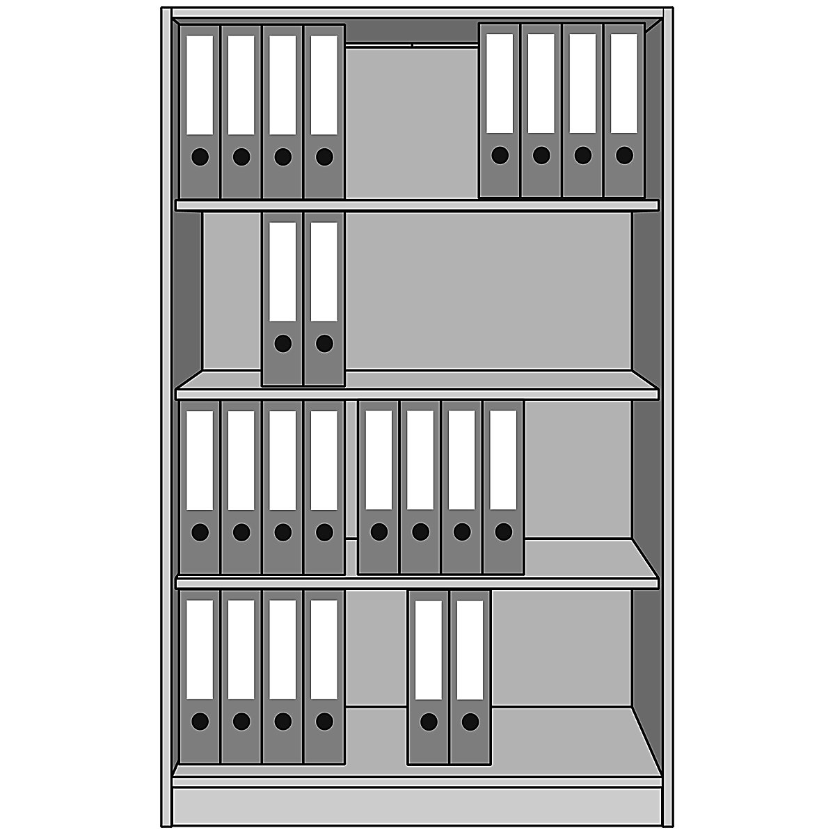 Office shelf unit STATUS - eurokraft pro