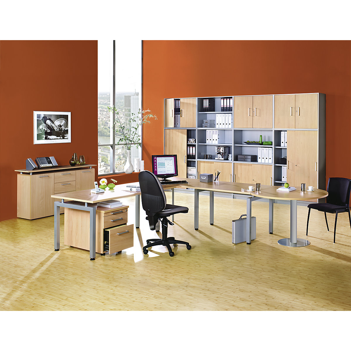 Office shelf unit STATUS – eurokraft pro (Product illustration 4)-3