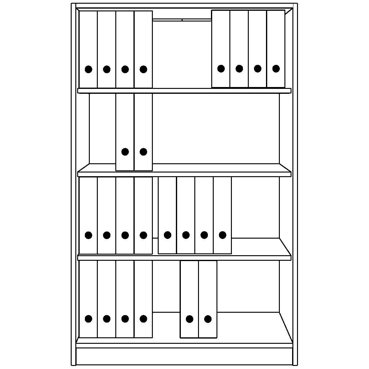 Office shelf unit STATUS – eurokraft pro (Product illustration 5)-4