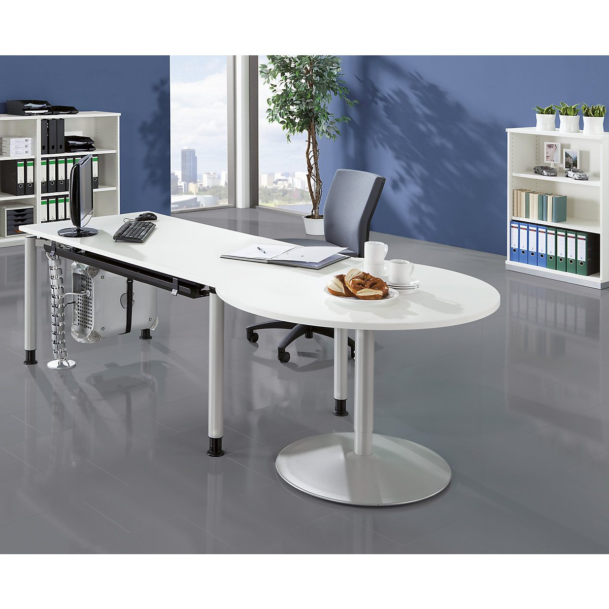 Desk with 4-legged frame THEA (Product illustration 2)-1
