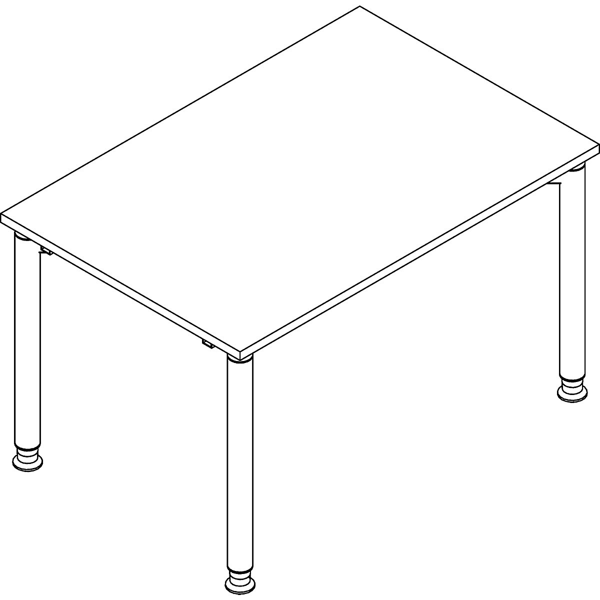 Desk with 4-legged frame THEA (Product illustration 5)-4