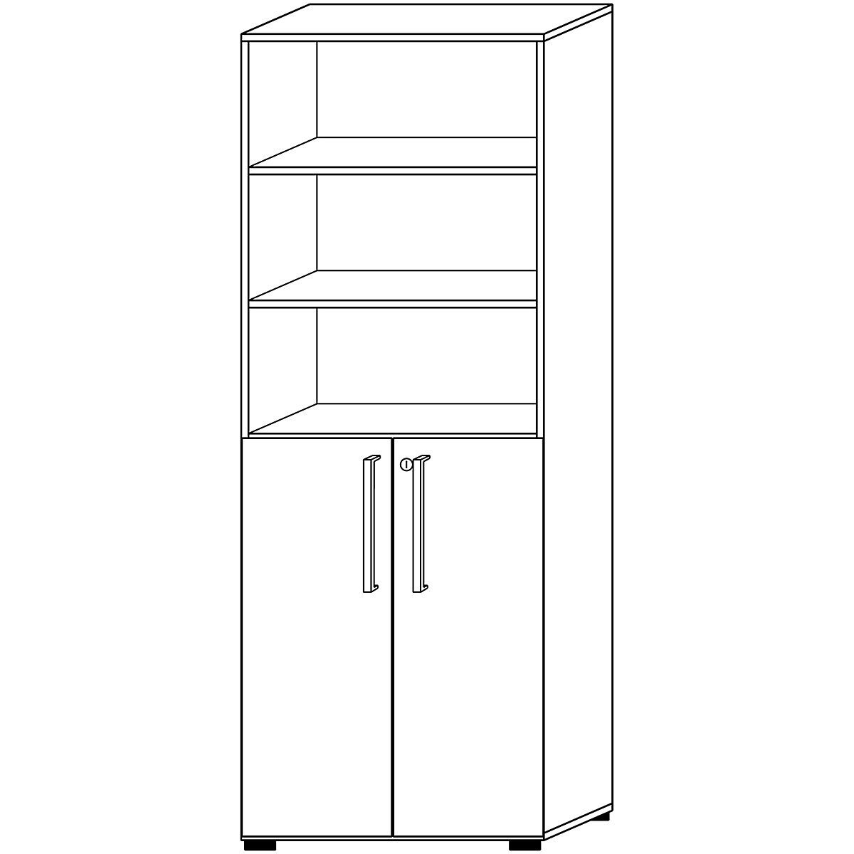 Office cupboard VERA-ZWO (Product illustration 2)-1
