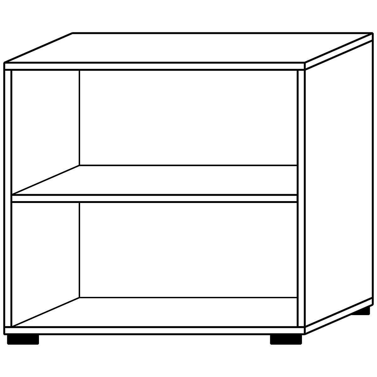 Office shelf unit VERA-ZWO (Product illustration 4)-3