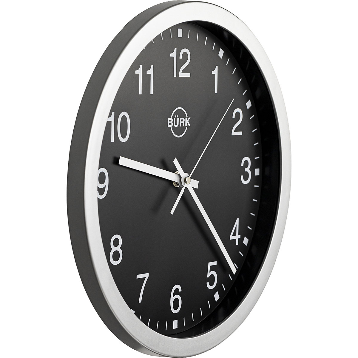 Reloj de pared de plástico ABS, plateado, Ø 300 mm (Imagen del producto 2)-1
