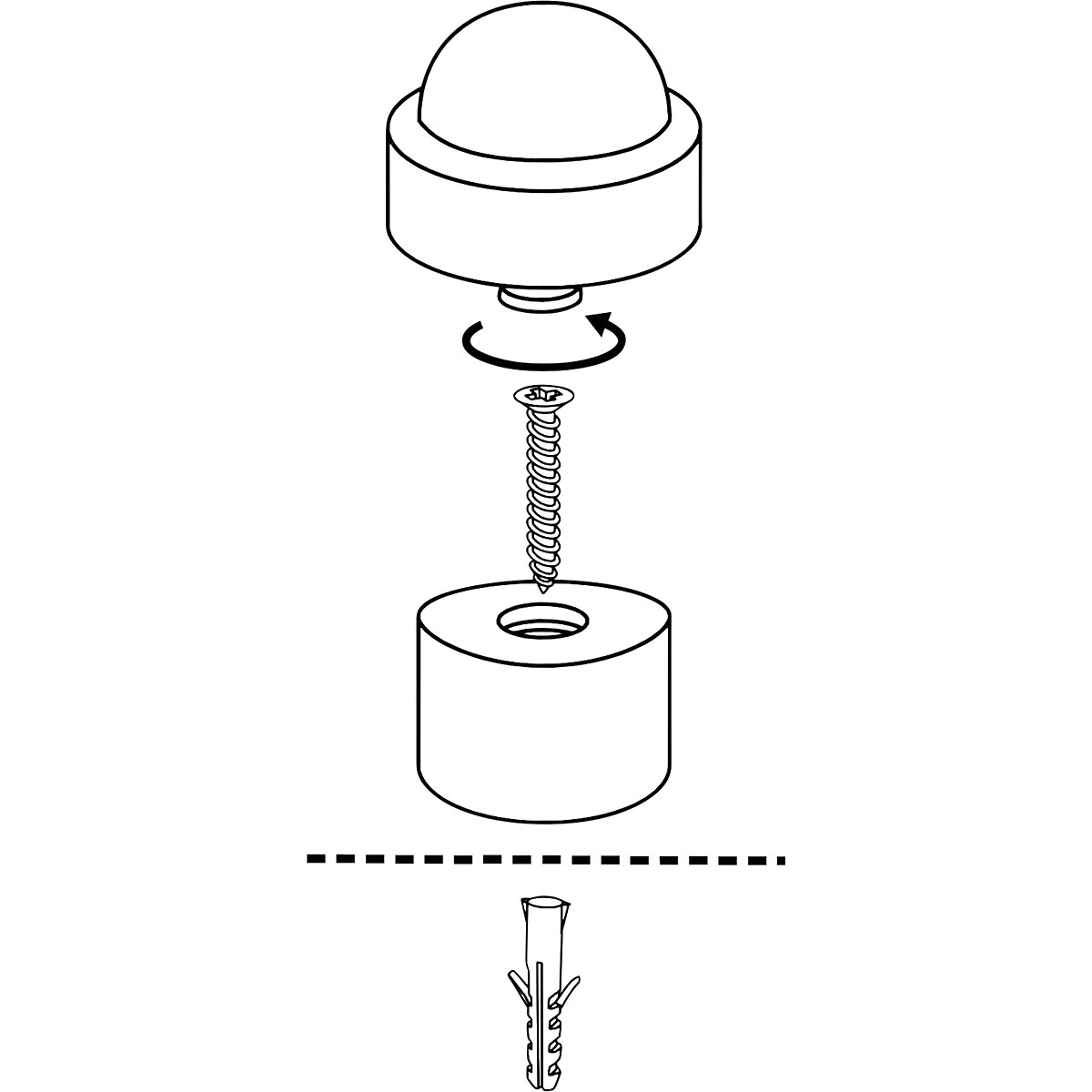 Tope de suelo para puertas – Wagner (Imagen del producto 3)-2