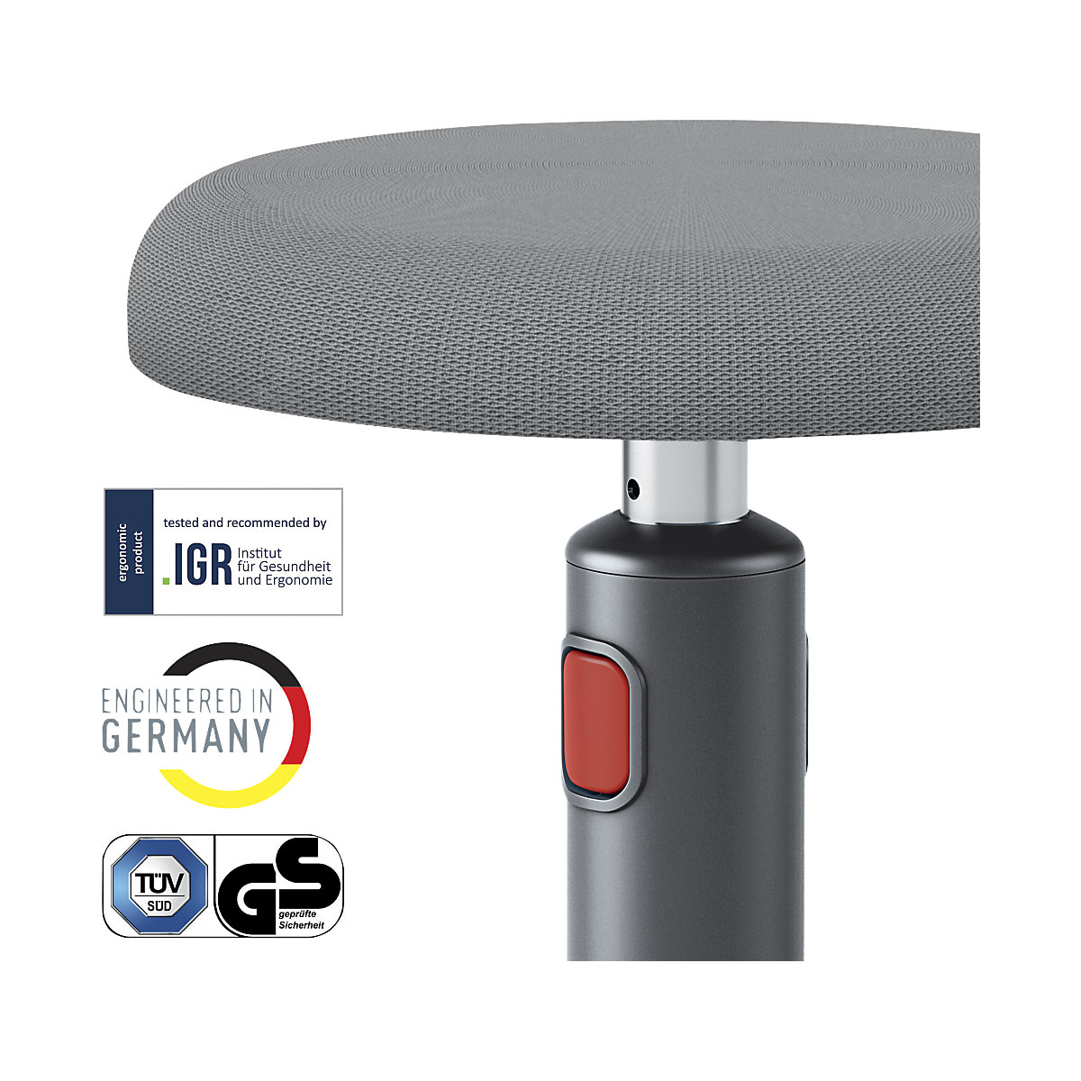 Taburete para trabajar sentado y de pie Ergo Cosy Active – Leitz (Imagen del producto 3)-2