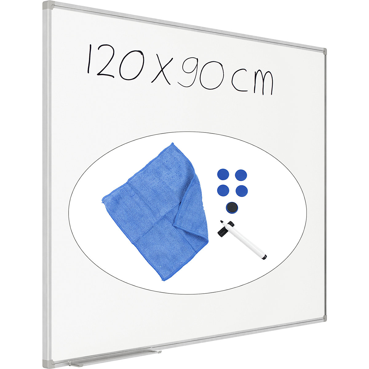 Juego de pizarra blanca incl. accesorios – eurokraft basic