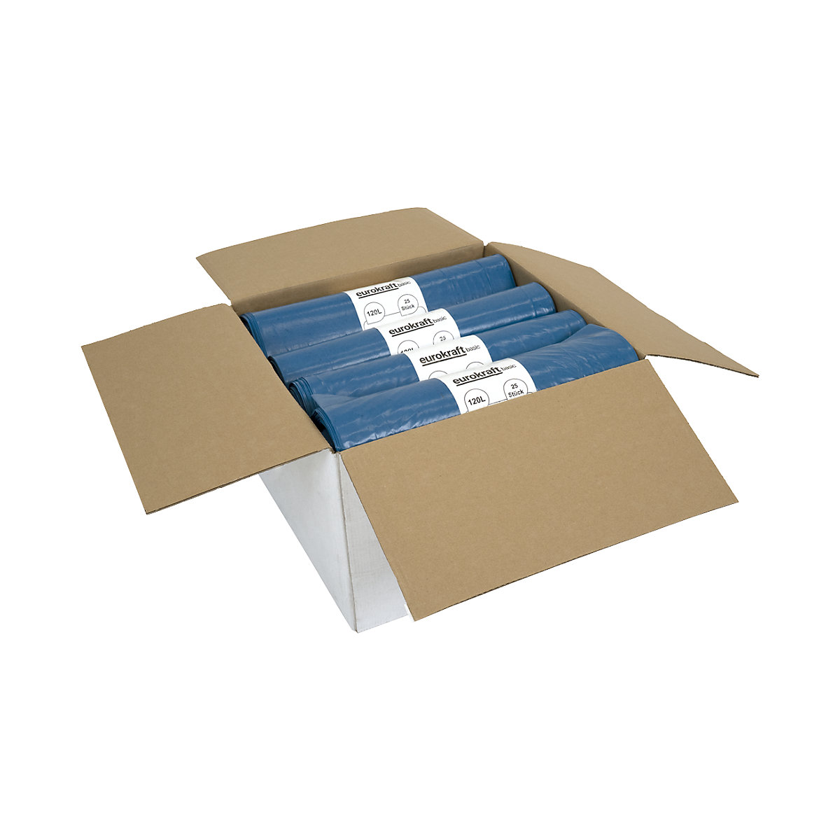 Vreće za otpad, 100% PCR LDPE, 120 l – eurokraft basic (Prikaz proizvoda 11)-10