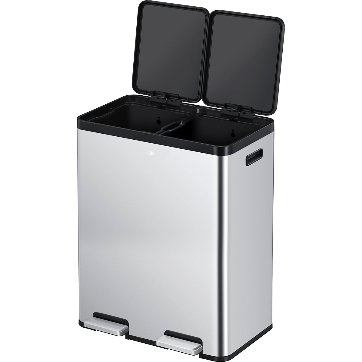 Koš za smeti s pedalom Recycler, jeklo – EKO (Slika izdelka 2)-1