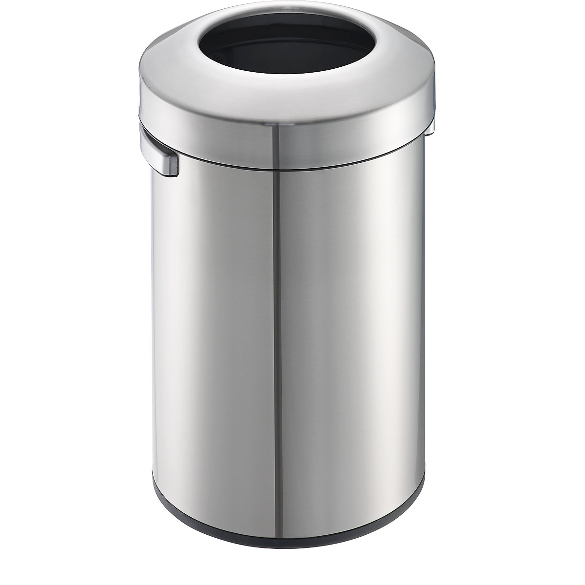 Zbiralnik odpadkov iz nerjavnega jekla, odprta odprtina – EKO, iz krtačenega nerjavnega jekla, prostornina 60 l, VxØ 667 x 405 mm-1