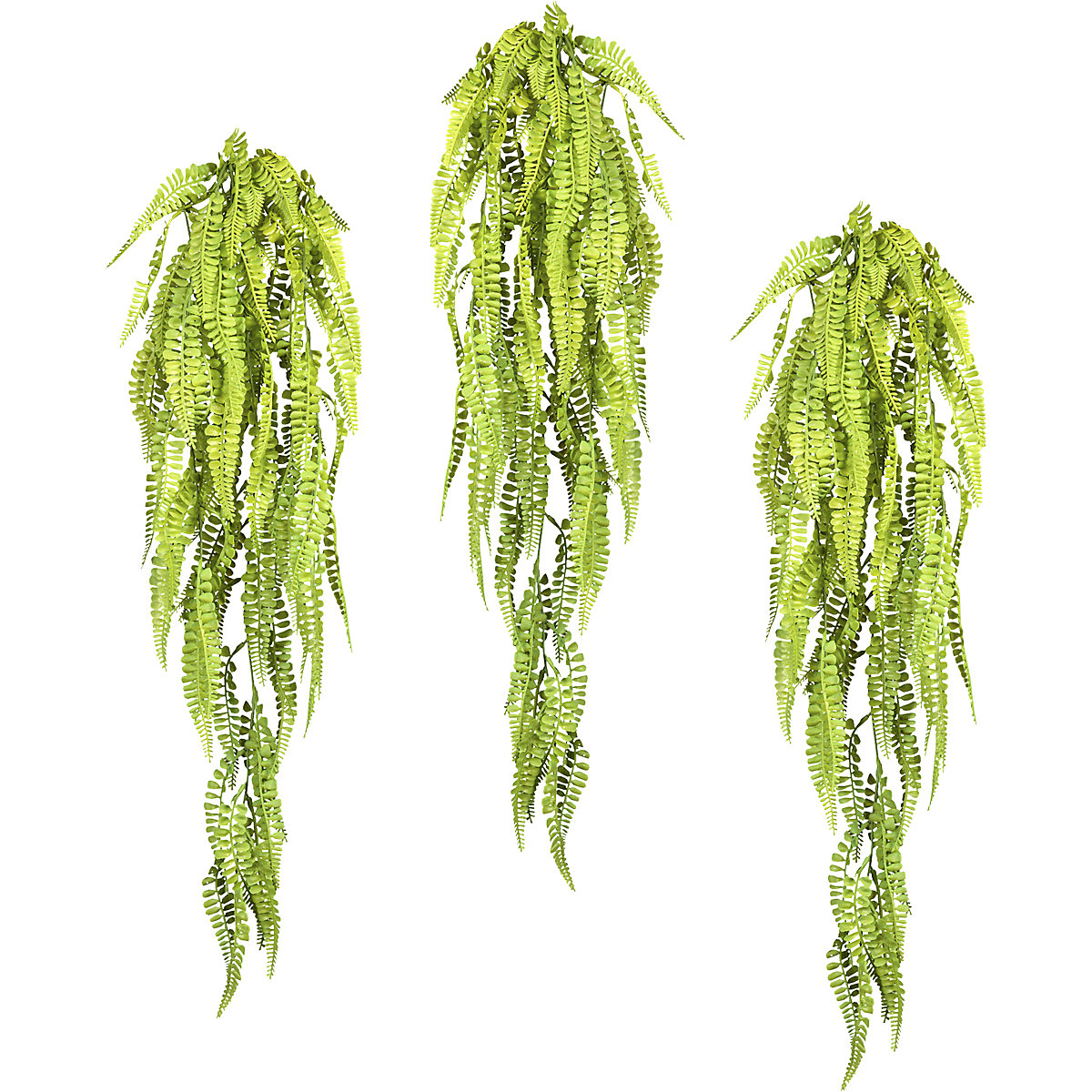 Viseči adiantum, zelene barve, dolžina 800 mm, DE 3 kosi-0