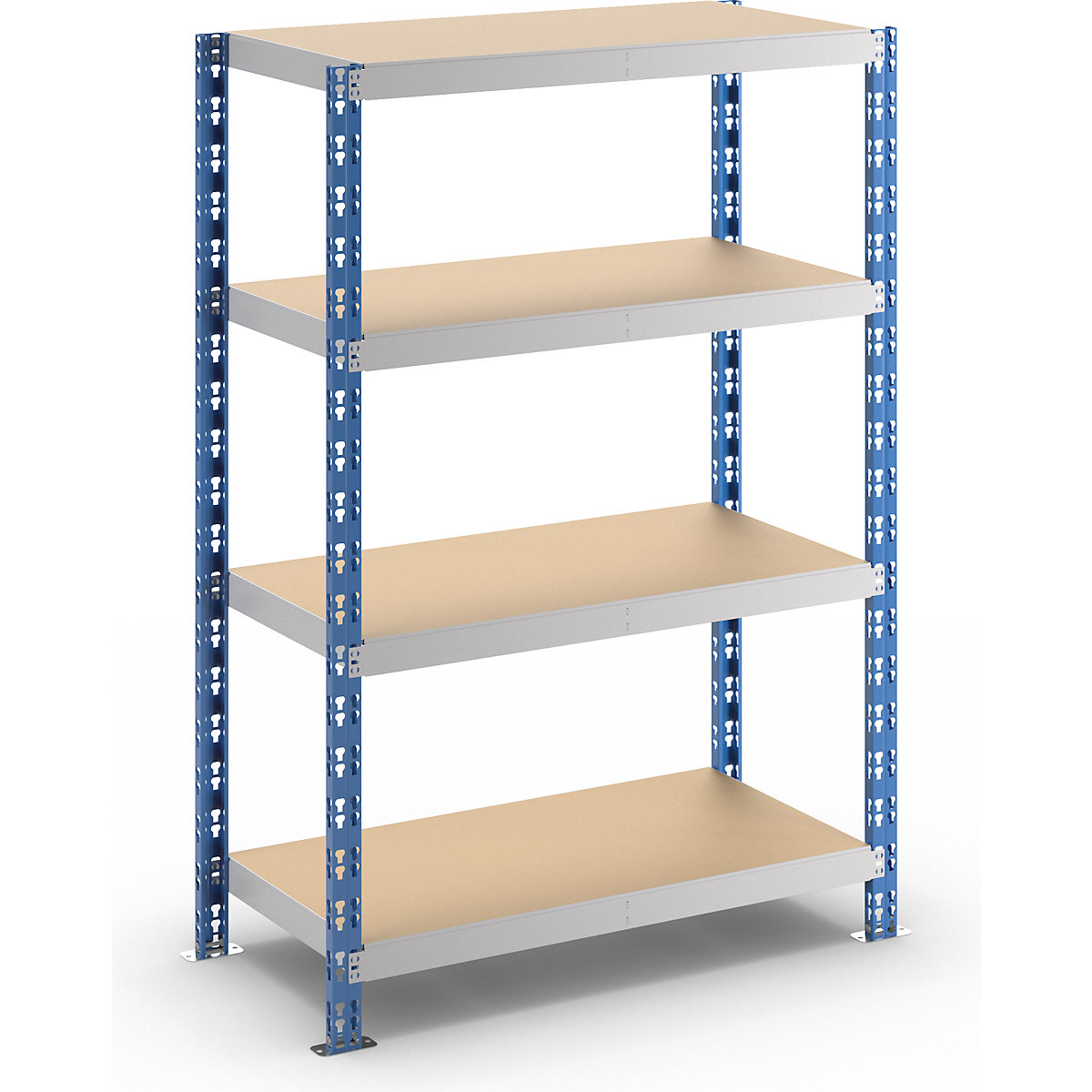 Universele inhaakstelling, stabiel – eurokraft basic, legborden van spaanplaat, h x b x d = 1508 x 1050 x 500 mm, basisstelling-33