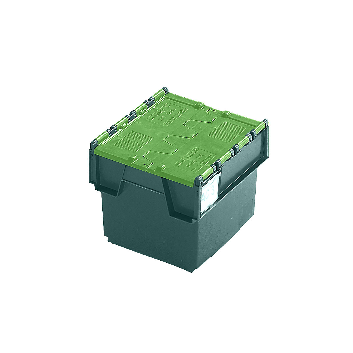 Nestbare stapelbak KAIMAN, inhoud 25 l, l x b x h = 400 x 300 x 320 mm, groen-0