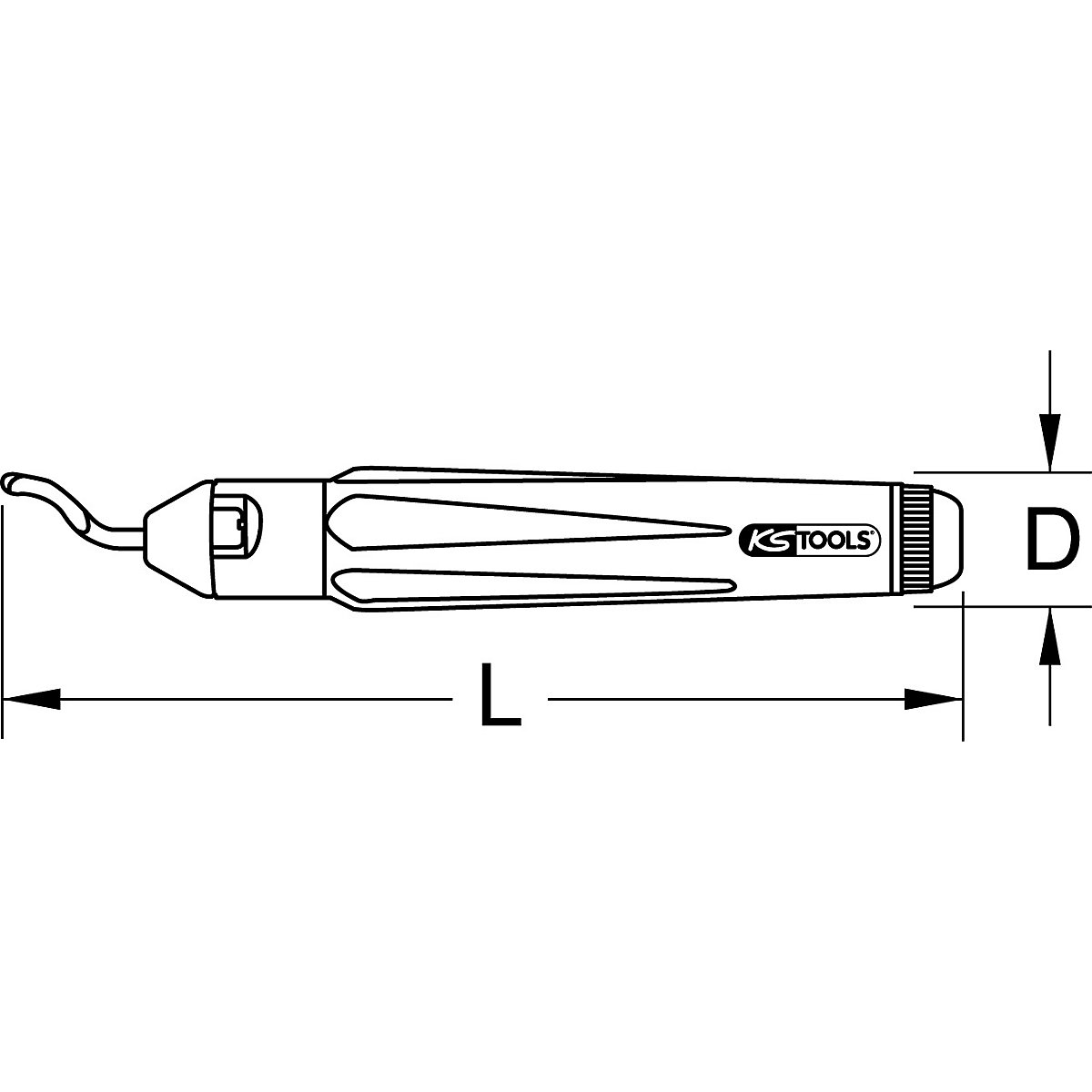 Ébavureur à main universel – KS Tools (Illustration du produit 5)-4