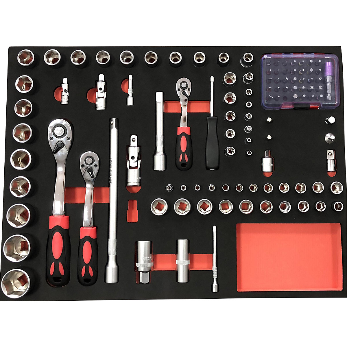 Kit d'outils avec compartiments en mousse bicolores (Illustration du produit 3)-2
