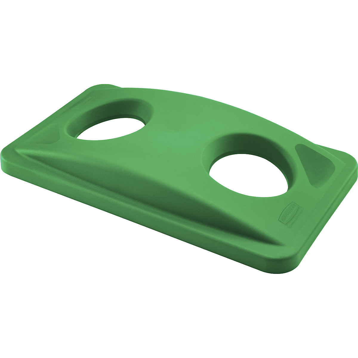 Víko SLIM JIM® pro nádobu o objemu 60 a 87 l – Rubbermaid, s vhazovacími otvory pro lahve, zelená-0