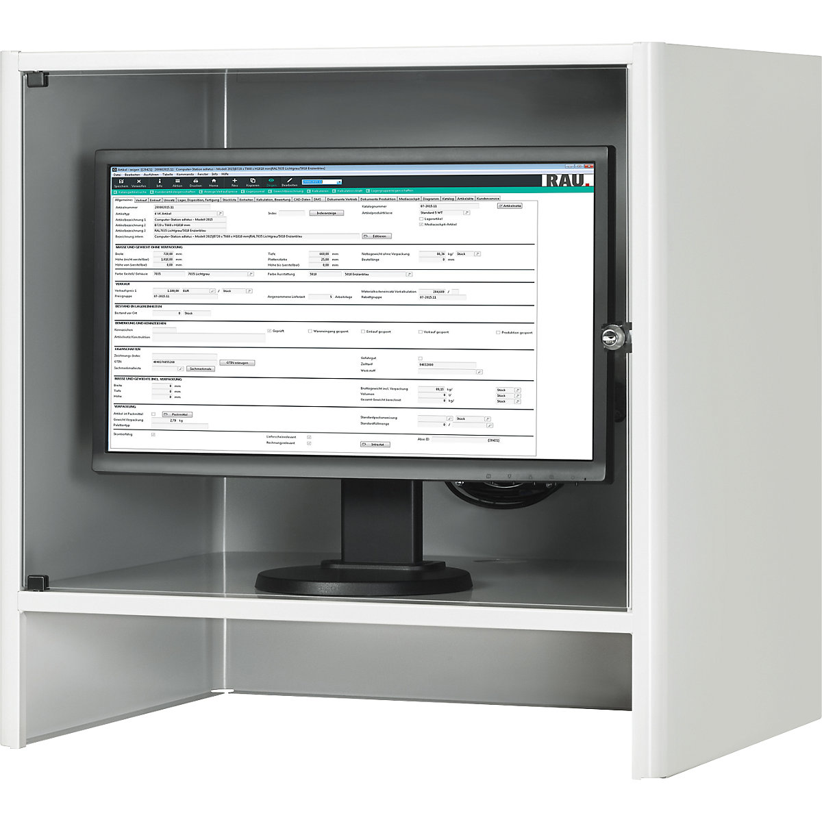 Skriňa na monitor s integrovaným aktívnym ventilátorom – RAU (Zobrazenie produktu 2)-1