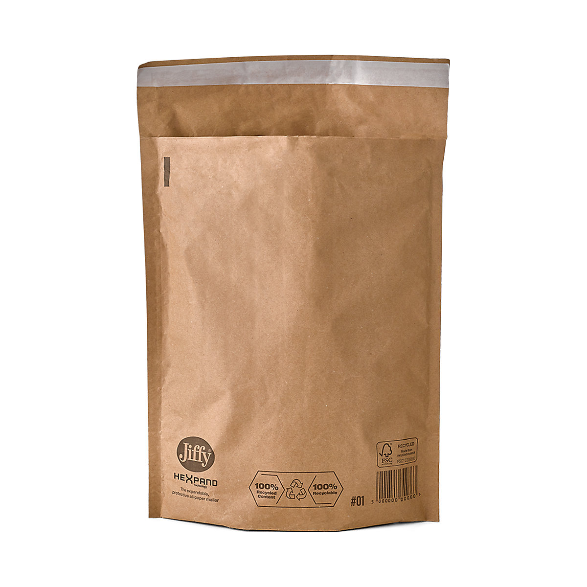 Jiffy Hexpand Padded Paper Mailer Bags | Expandable | Recycled, Jiffy Hexpand Padded Paper Mailer Bags | Expandable | Recycled, Jiffy Hexpand Padded Paper Mailer Bags | Size 1 | 220h x 255w x 140d mm | Pack of 200 | Expandable | Recycled-2