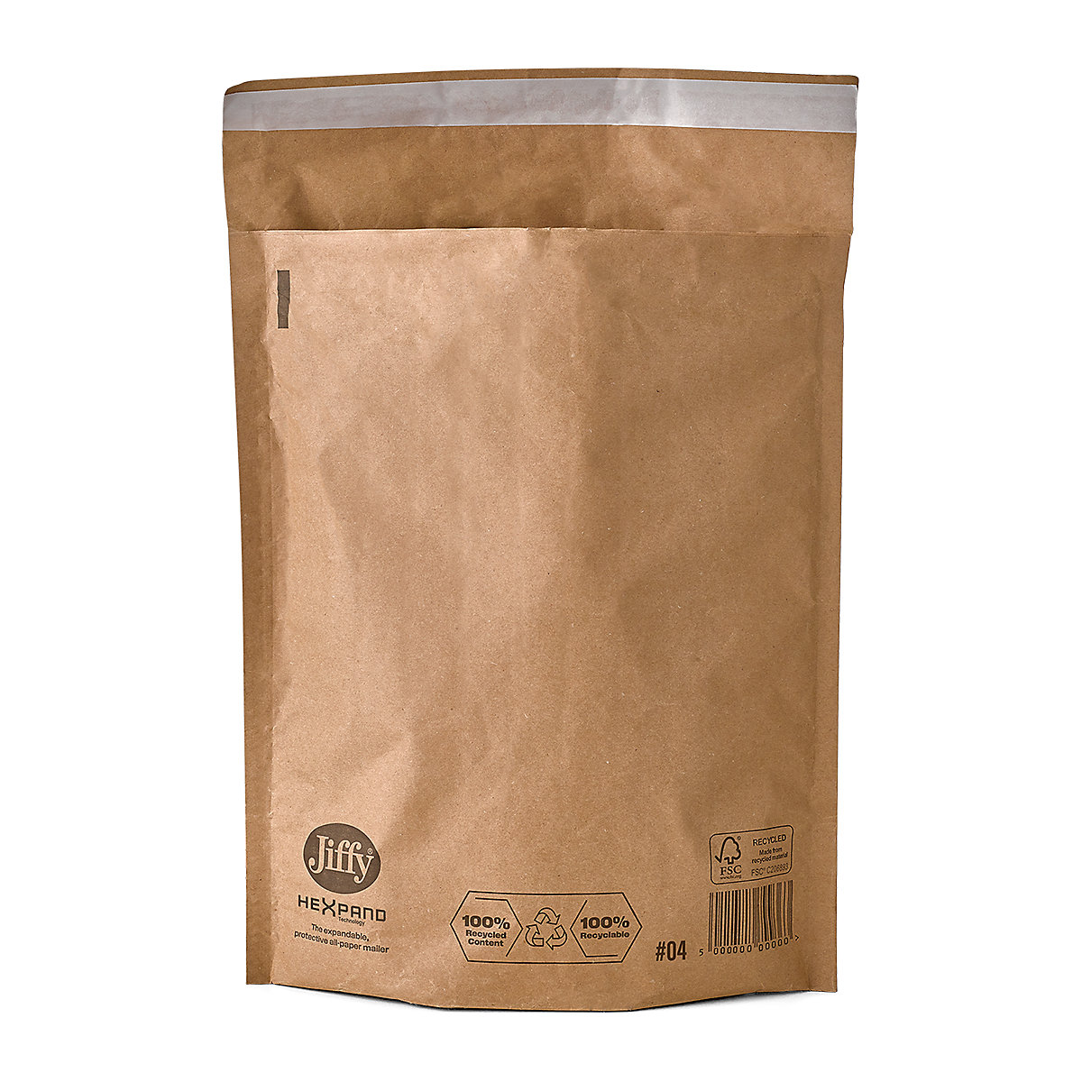 Jiffy Hexpand Padded Paper Mailer Bags | Expandable | Recycled, Jiffy Hexpand Padded Paper Mailer Bags | Expandable | Recycled, Jiffy Hexpand Padded Paper Mailer Bags | Size 4 | 390h x 455w x 140d mm | Pack of 200 | Expandable | Recycled-3