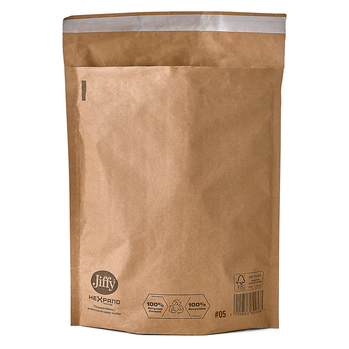 Jiffy Hexpand Padded Paper Mailer Bags | Expandable | Recycled, Jiffy Hexpand Padded Paper Mailer Bags | Expandable | Recycled, Jiffy Hexpand Padded Paper Mailer Bags | Size 5 | 455h x 515w x 140d mm | Pack Of 200 | Expandable | Recycled-4