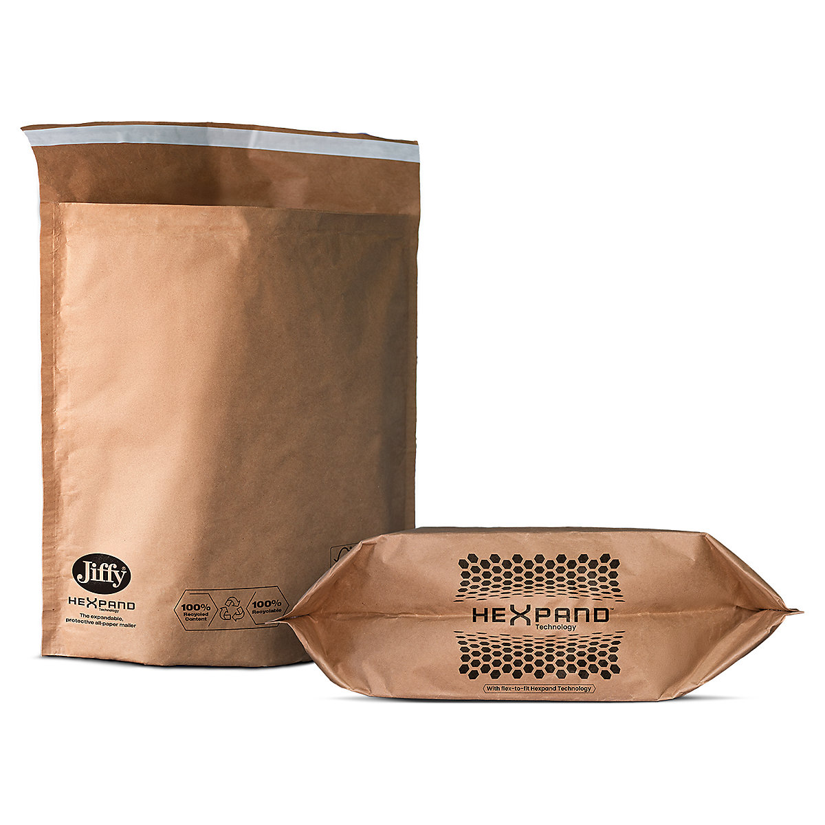 Jiffy Hexpand Padded Paper Mailer Bags | Expandable | Recycled (Product illustration 2)-1