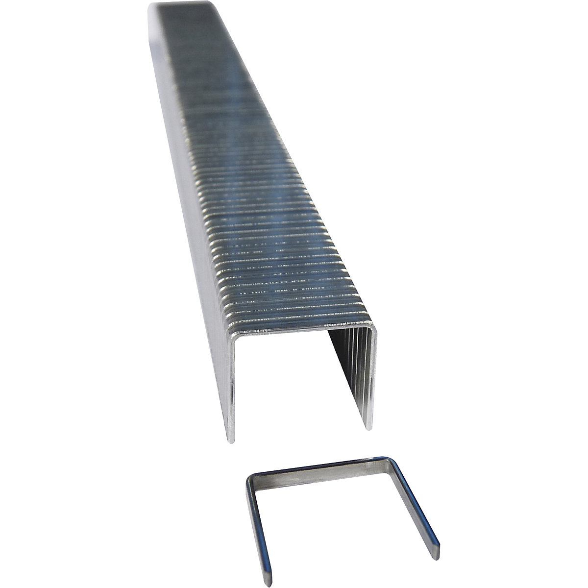 Staples for staple guns with open stapling - ratioform