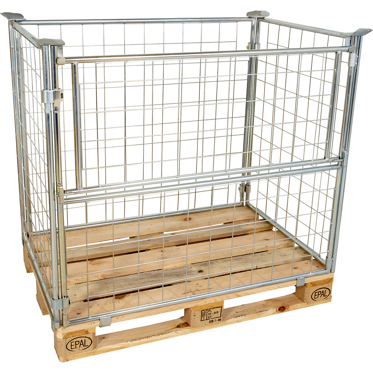 Mesh stacking frame for EUR pallet – ratioform economy (Product illustration 2)-1